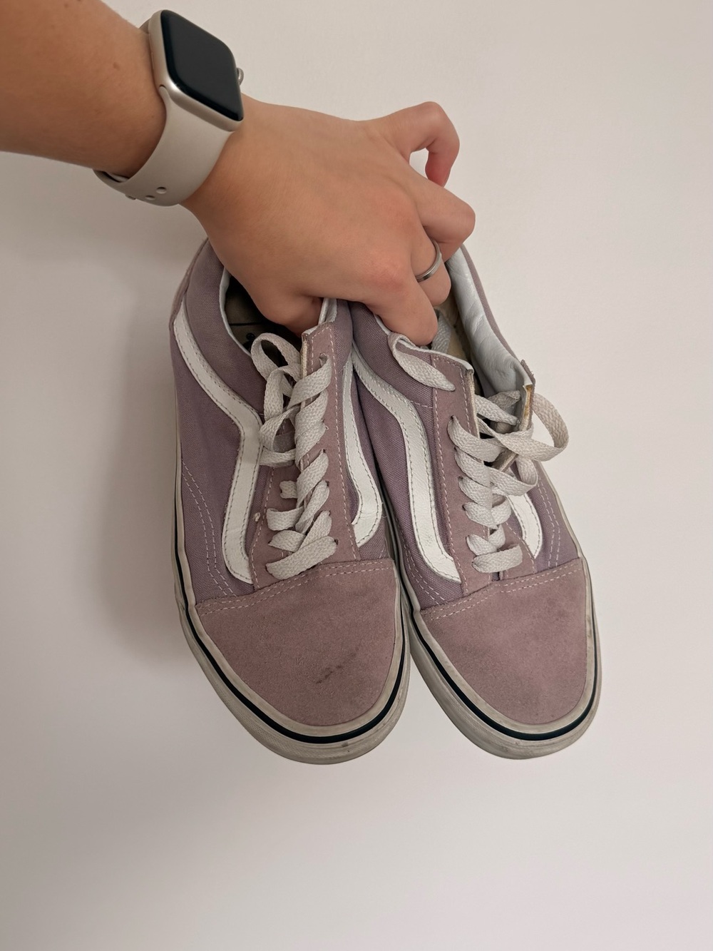 Vans Women's Low-Top Sneakers in Dusty Lavender with White Stripe